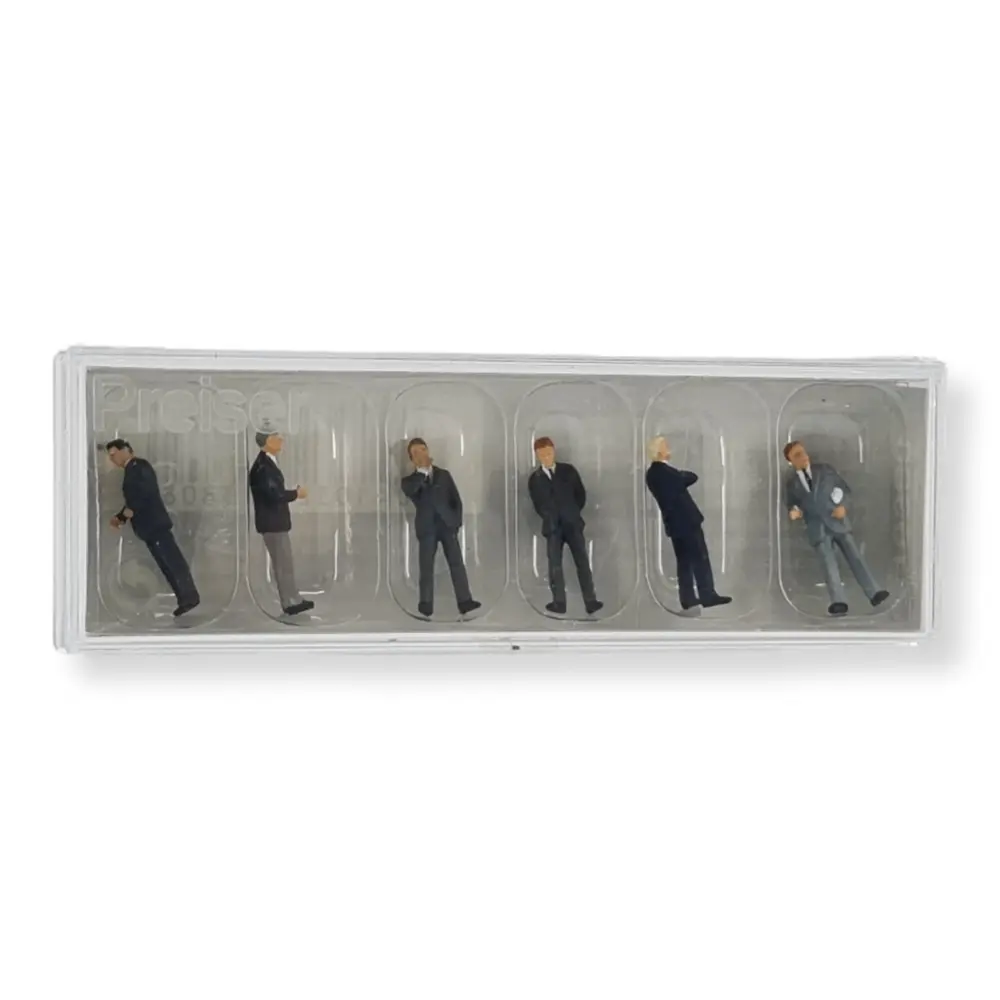 lot 6 Hommes d'affaires en costume PREISER 10380 - HO 1/87 - 2