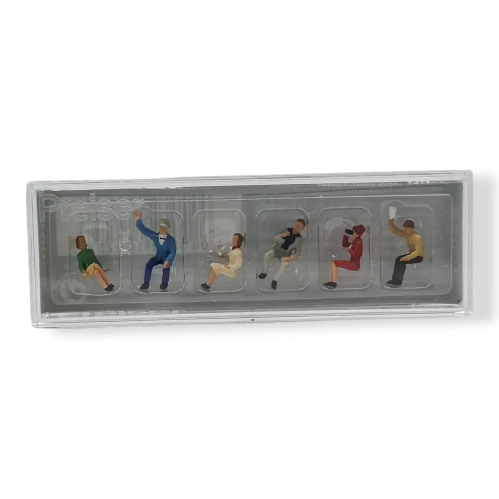 Pack de 6 Spectateurs assis - Figurine - PREISER 10025 - Échelle HO : 1/87ème - 3