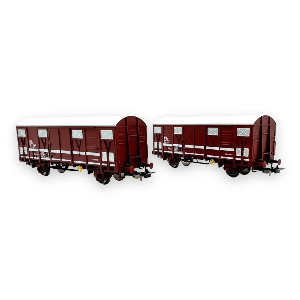 Set de 2 wagons couverts primeurs Ghs 69.9 - Piko 97311 - HO 1/87 - SNCF - Ep IV-V - 2R - 2