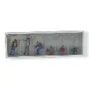 Pack de 6 Camionneurs - Figurine - PREISER 10038 - Échelle HO : 1/87ème - 3