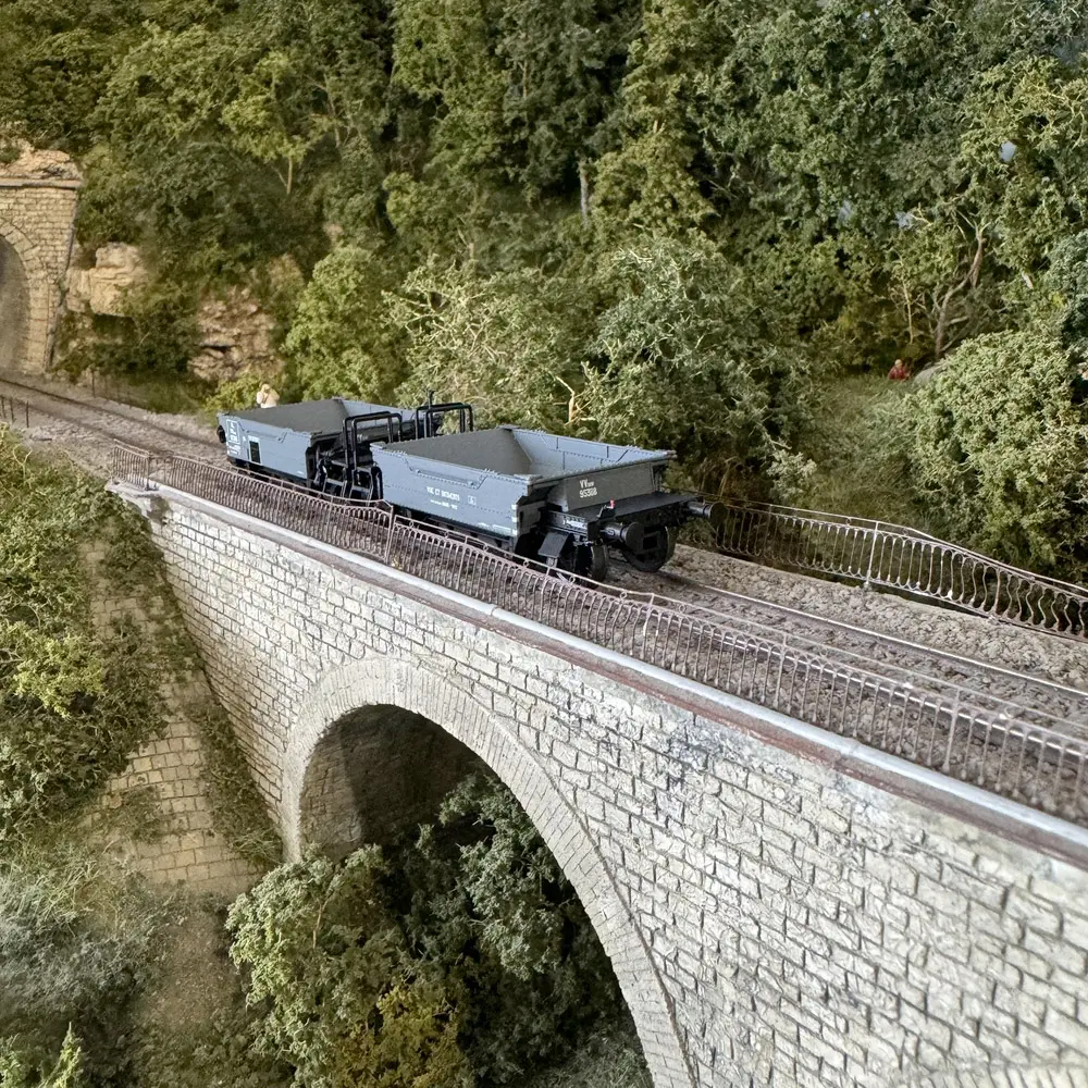 Couplage de Wagons à Ballast VVsuw 953118 - R37 43100 - HO 1/87 - AL - EP II - 5