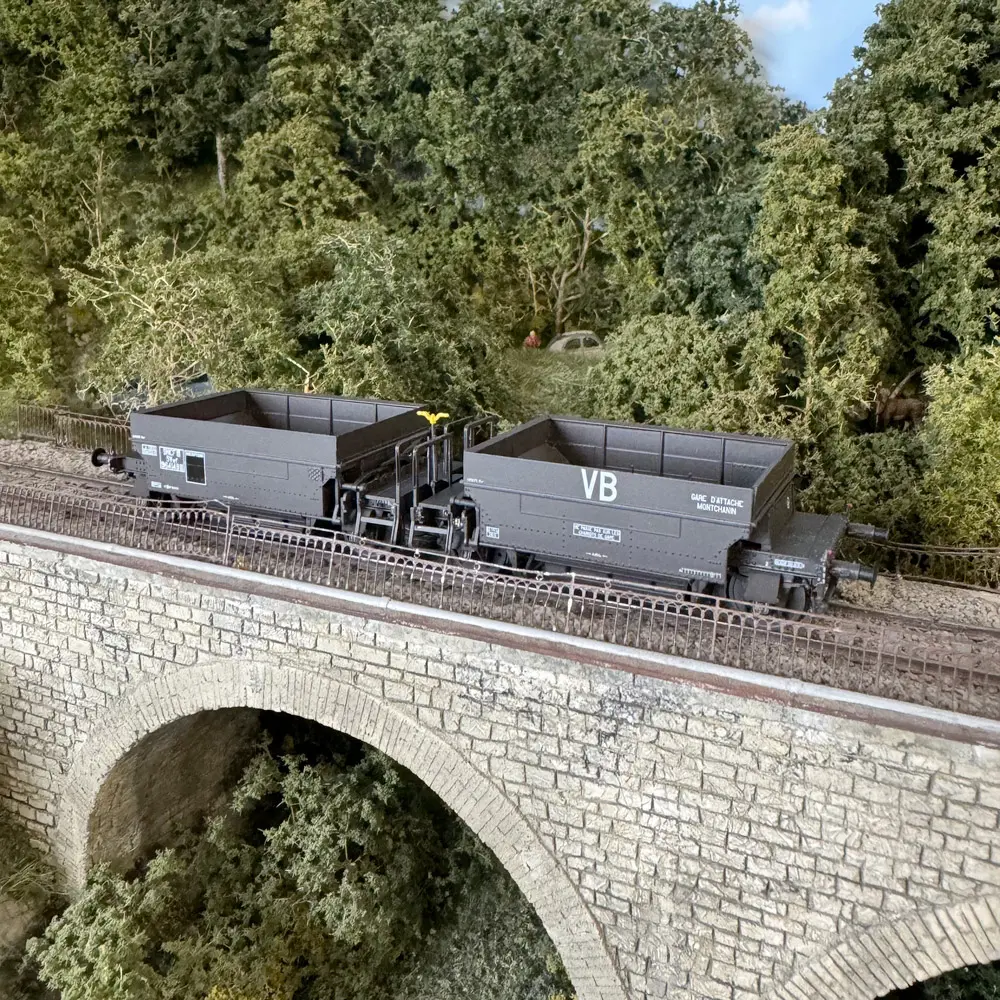 Wagon couplage ballast Montchanin - R37 43105 - HO 1/87 - SNCF - EP IIIb - 5