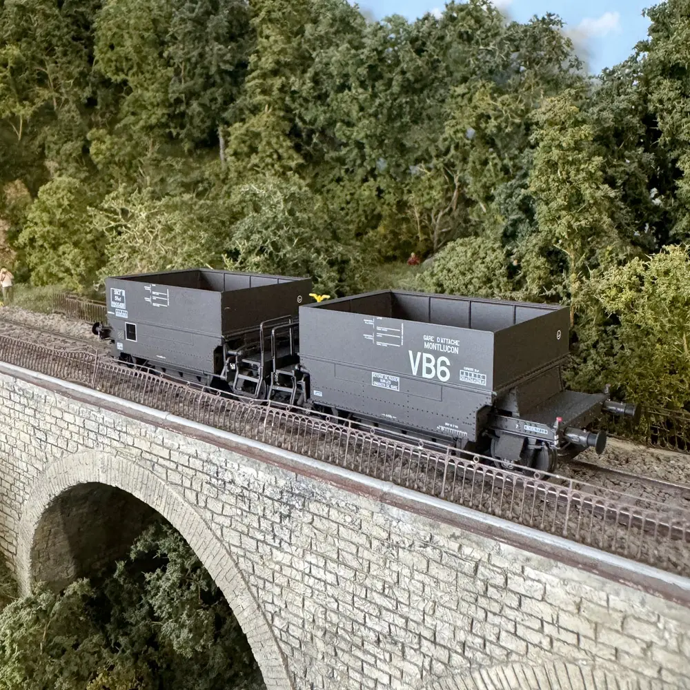 Wagon couplage ballast Montluçon - R37 43106 - HO 1/87 - SNCF - EP IIIb  - 5