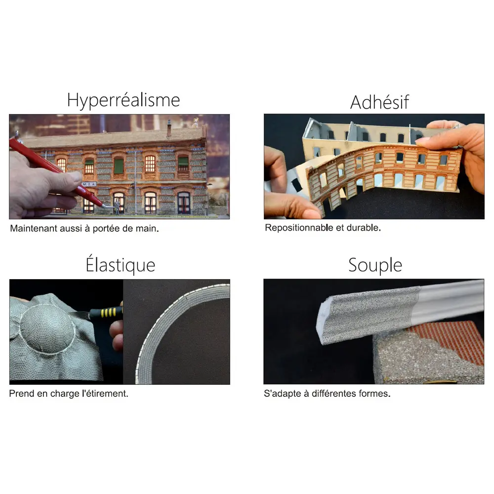 Plaque de décors Redutex 160TT113 - N 1/160 - Tuile en tube - 3