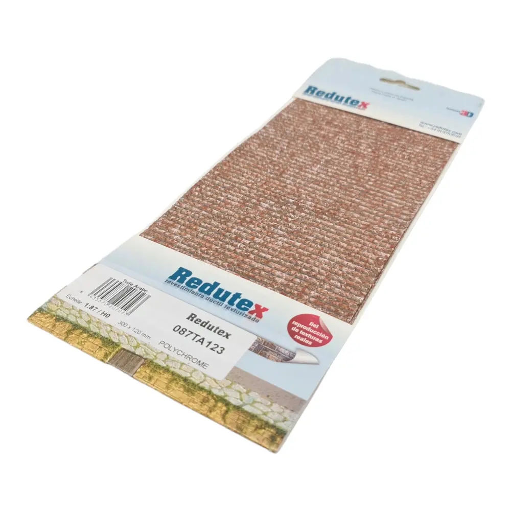 Plaque de décors Redutex Rouge Polychrome 087TA123 - HO 1/87 - Tuile Arabe - 5