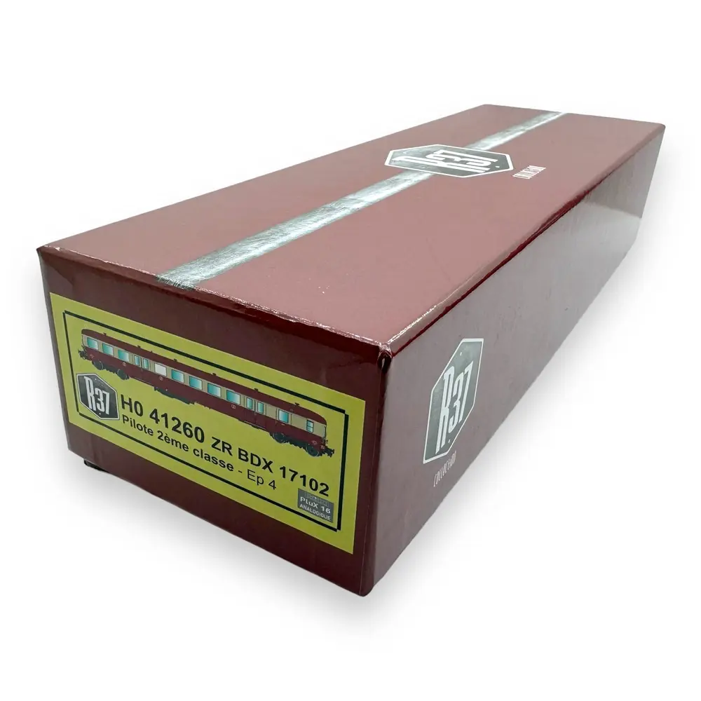 Remorque renforcée d'autorail ZR BDX 17102 - R37 HO41260 - HO 1/87 - SNCF - IV - Analogique - 2R - 4