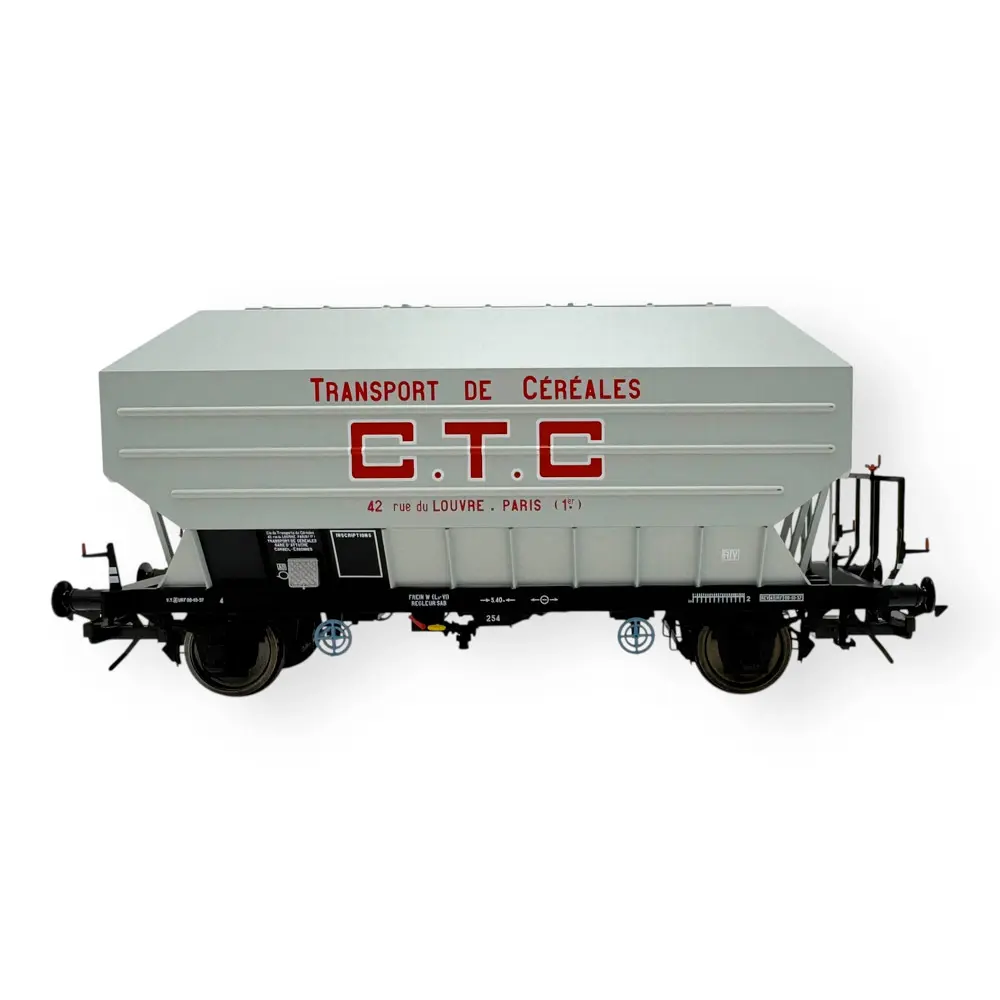 Wagon céréalier B. Richard CTC gris clair - Rail 43 433011/3 - O 1/43 - SNCF - Ep III - 2R - 3