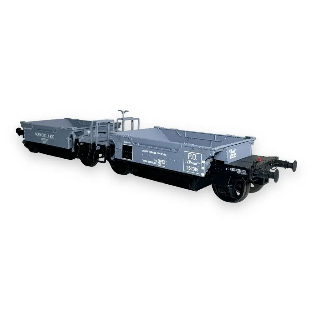 Wagon couplage ballast - R37 43102 - HO 1/87 - PO - EP II  - 2