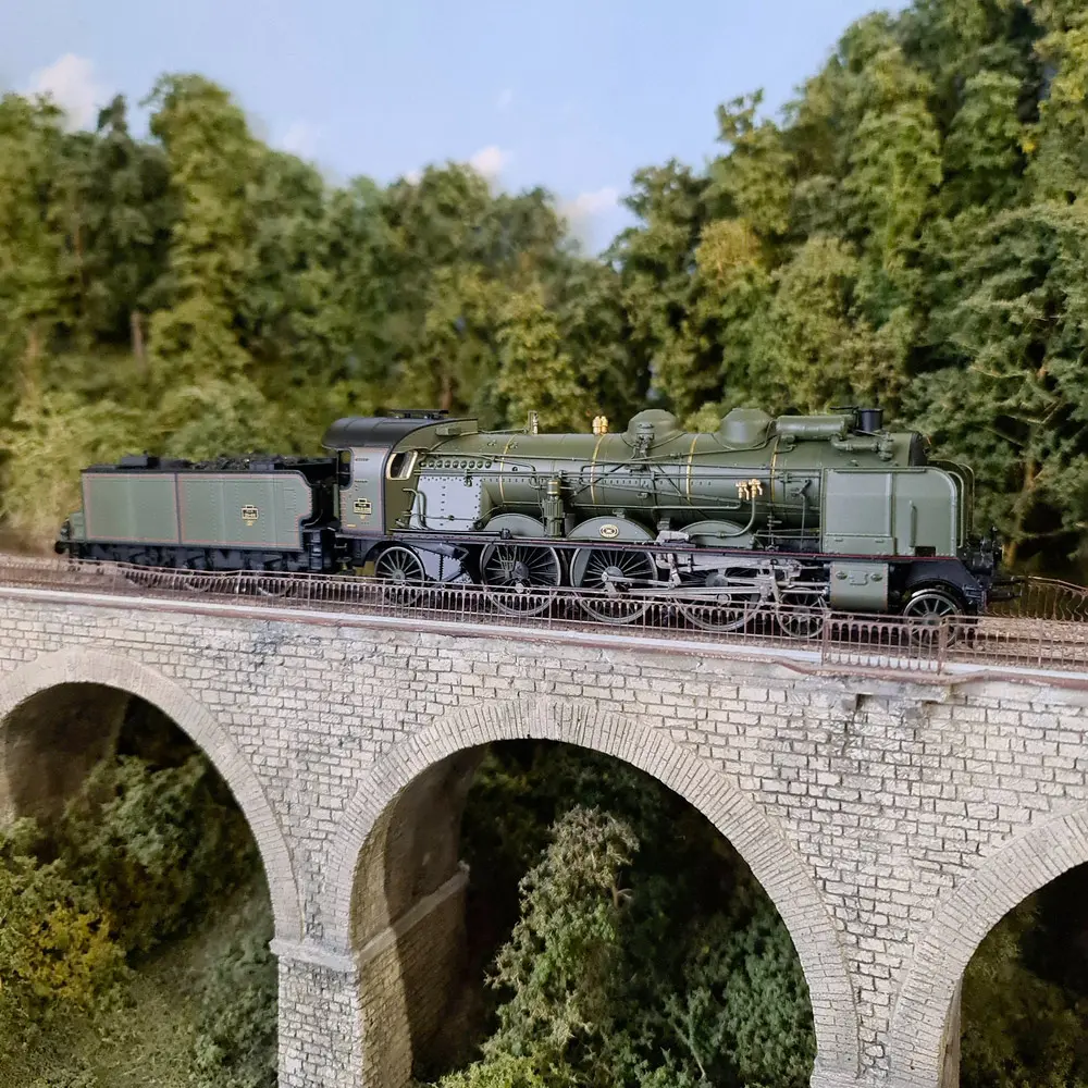 Locomotive à vapeur 231 D 229 Verte REE MODELES MB138SAC  - PLM - HO 1/87 - EP II - 4