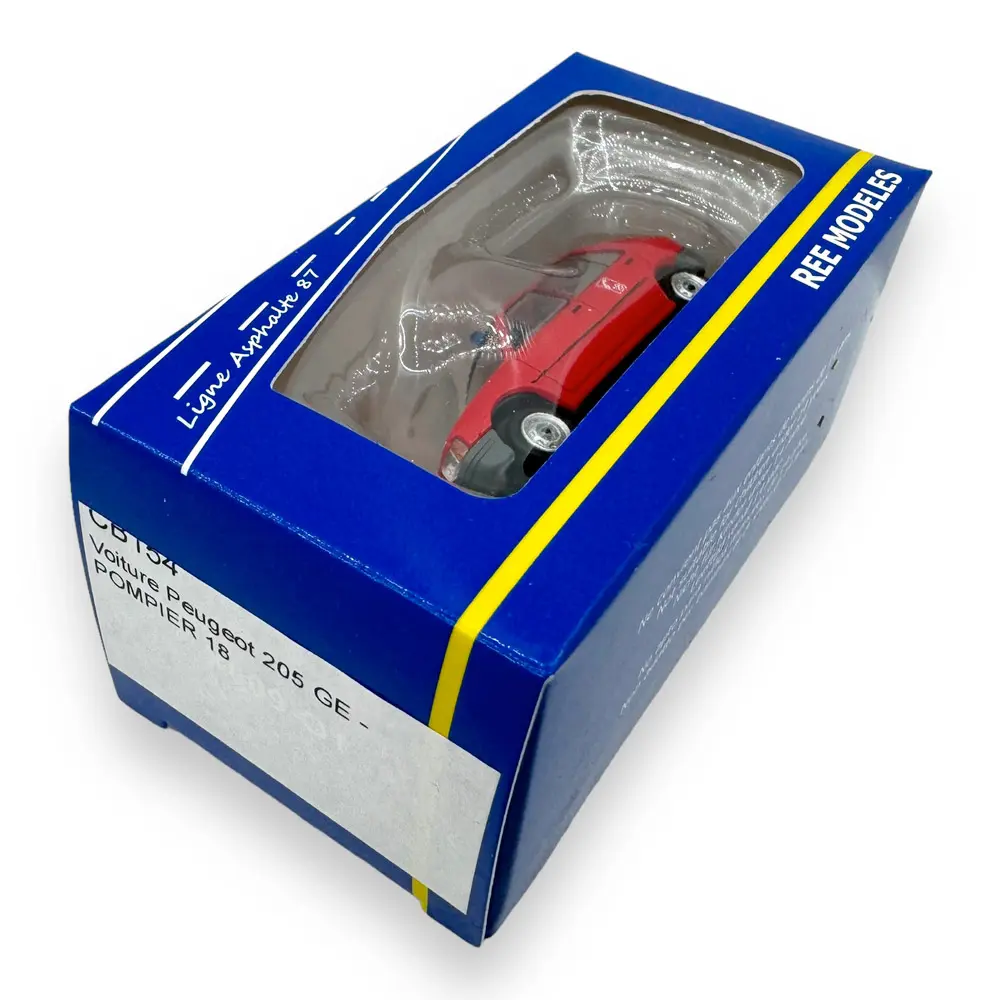 Voiture Peugeot 205 GE Pompier 18 - Ree Modèles CB-154 - HO 1/87 - 4