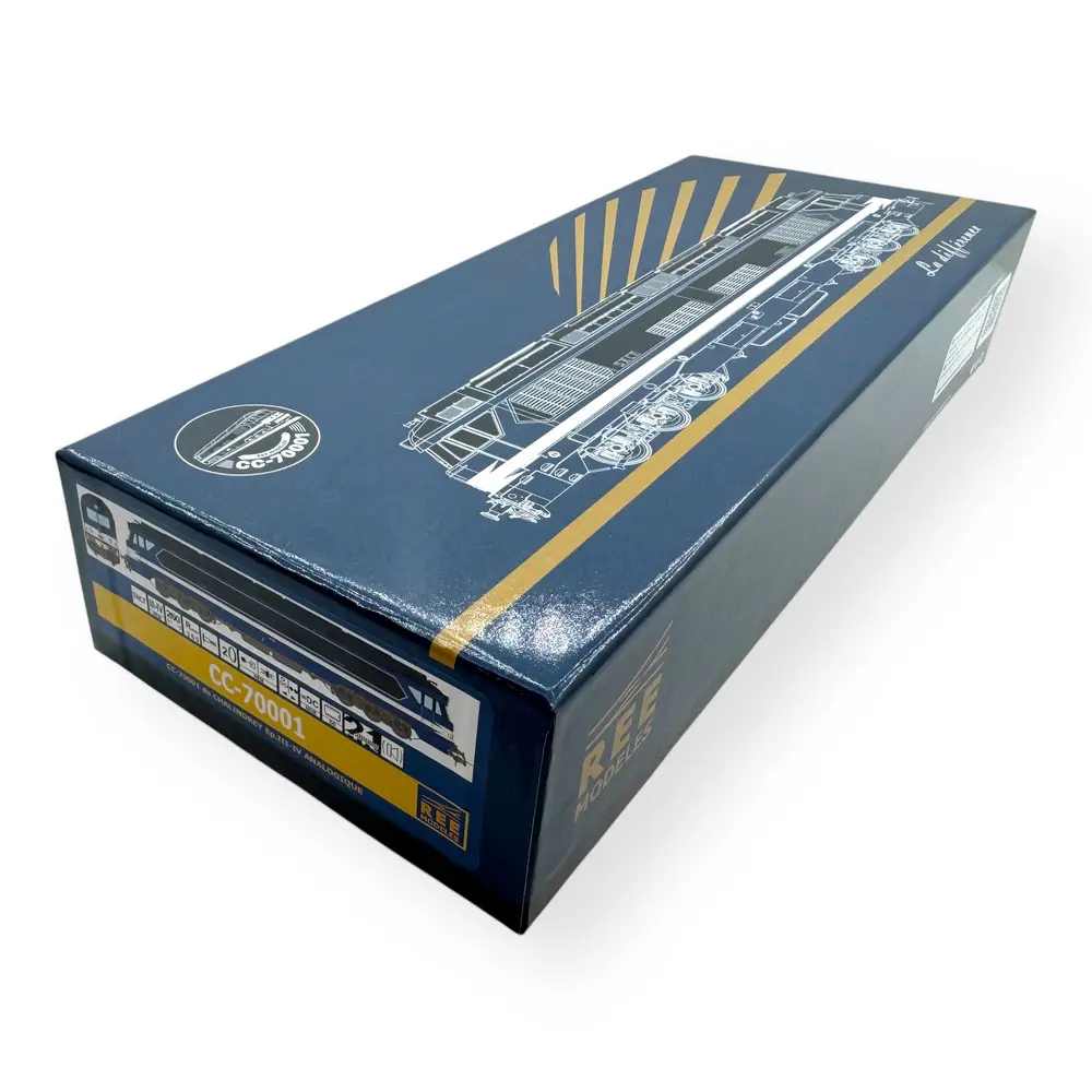 Locomotive diesel CC 70001 - Ree Modèles CC70001 - HO 1/87 - SNCF - Ep III - Analogique - 2R - 6