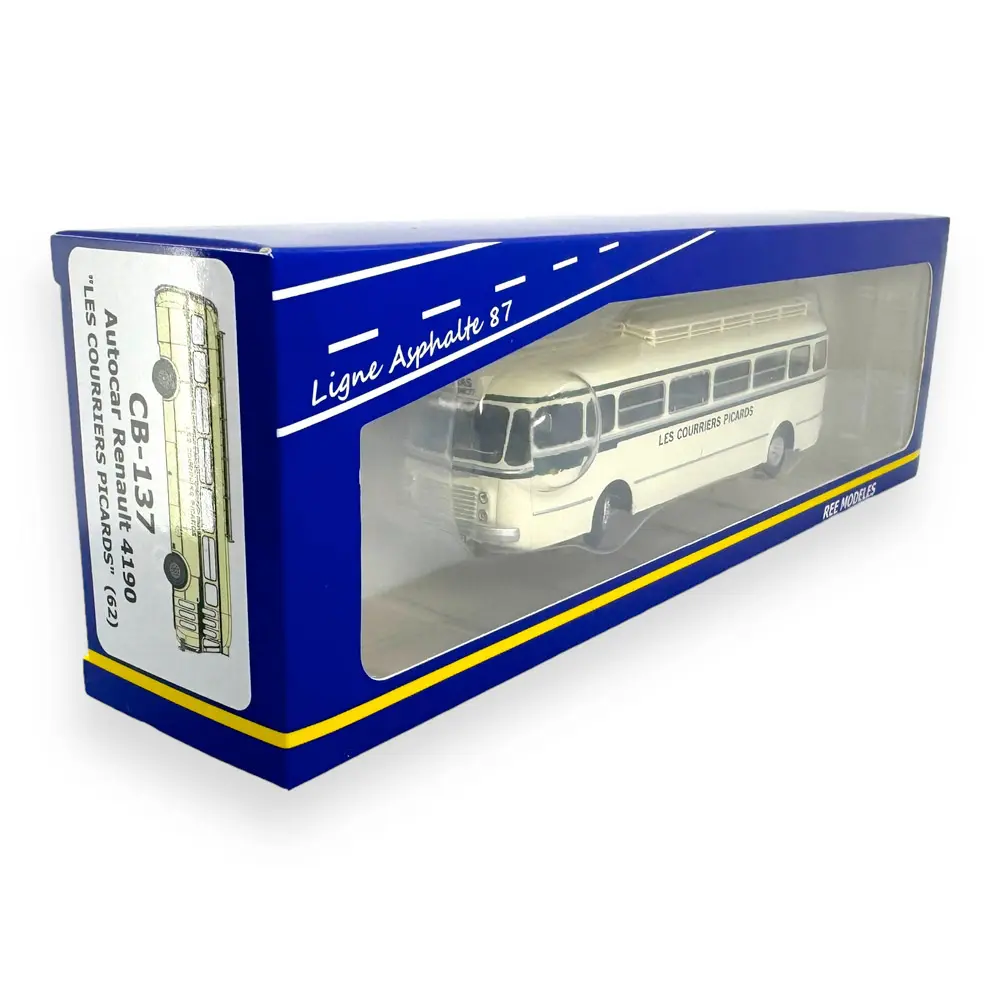 Autocar Renault R4190 Les courriers Picard Crème - REE MODELES CB137 - HO - 4