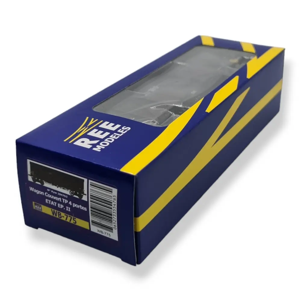 Wagon TP Couvert marron - REE Modèles WB775 - HO 1/87 - EP II - 4