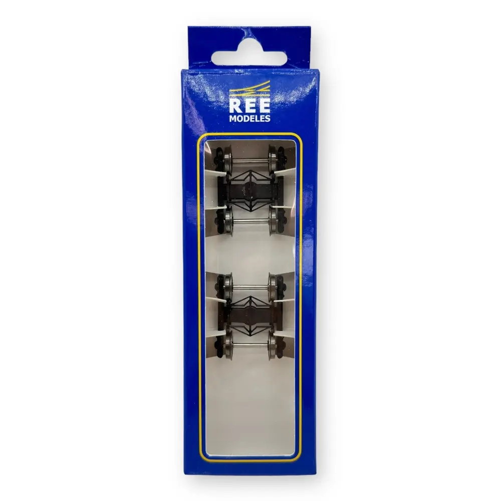 Set de deux bogies Y23 A - 4 boites SKF - Noir - REE Modèles XB102B01 - 4
