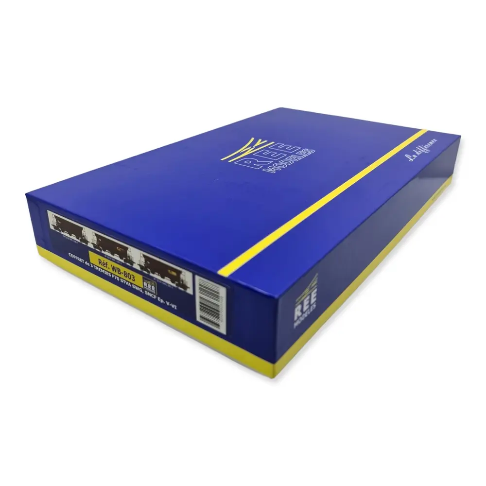 Set 3 wagons trémie F70 FACS - Ree Modèles WB803 - STVA / SWG / MALLET - HO 1/87 - SNCF - 4