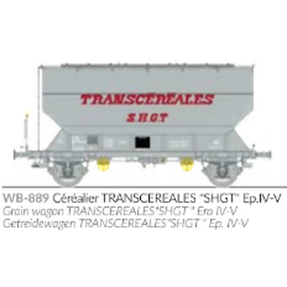 Wagon céréalier FAUVET-GIREL TRANSCEREALES « SHGT » - Ree Modèles WB889 - HO 1/87 - SNCF - Ep IV/V - 2R - 2