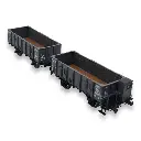 Pack 2 wagons tombereaux OCEM 19 REE Modèles WB828 - HO 1/87 - 2