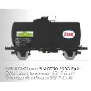 Wagon citerne pétrole SIMOTRA-ESSO - Ree Modèles WB873 - HO 1/87 - SNCF - Ep III - 2R - 2