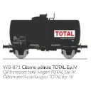 Wagon citerne pétrole TOTAL - Ree Modèles WB871 - HO 1/87 - SNCF - Ep IV - 2R - 2