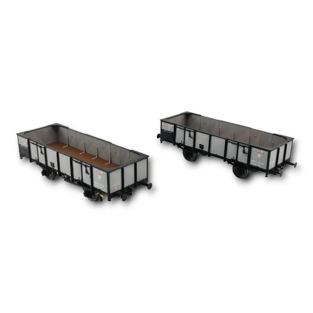Wagons tombereau de la PLM en acier avec 4 portes, REE Modèles WB-812, HO 1/87e - 2