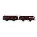 Wagons tombereau de la PLM en acier avec 4 portes, REE Modèles WB-814, HO 1/87e - 3