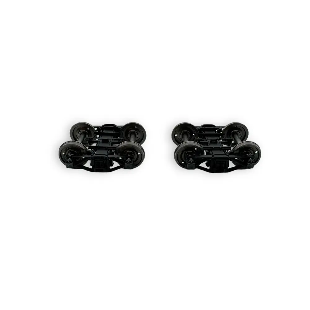 Set de deux bogies TP à roues pleines - Noir - REE Modèles XB109J01 - 2