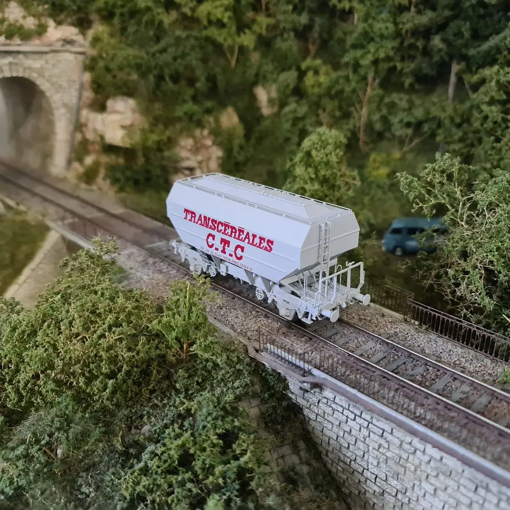 Wagon céréalier CTC gris gros logo - REE MODELES WB731 SNCF HO 1/87 - EP IV - 5