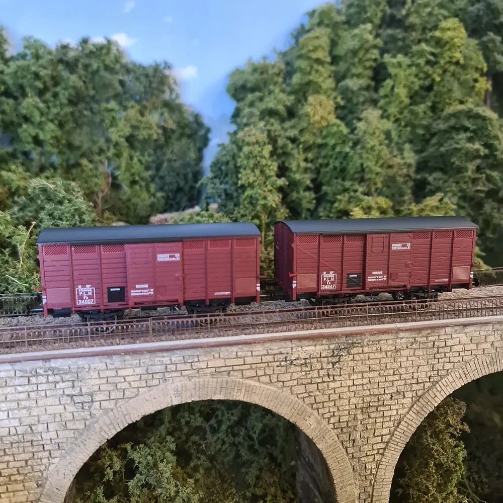 Set 2 Wagons primeurs ex-10T Type 2 REE Modèles WB743 - HO 1/87 - PLM - EP II - 4