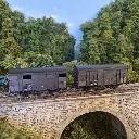 Set 2 Wagons ex-couverts primeurs 20T PLM REE Modèles WB739 - HO 1/87 - SNCF - EP III - 4