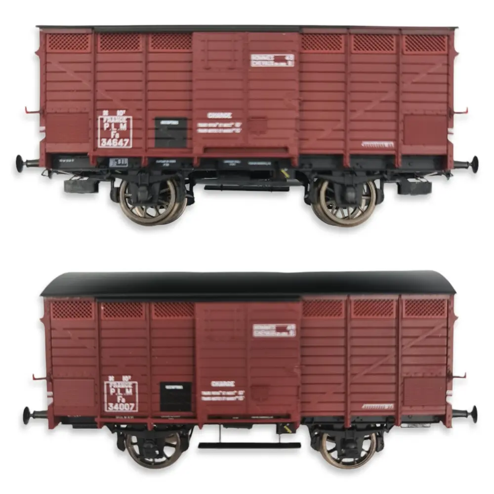 Set 2 Wagons primeurs ex-10T Type 2 REE Modèles WB743 - HO 1/87 - PLM - EP II - 3
