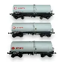 Set de 3 wagons citernes FAUVET-GIREL "ERMEWA" Ree Modèles WB-658 - HO 1/87 - SNCF - Ep V - 2R - 3