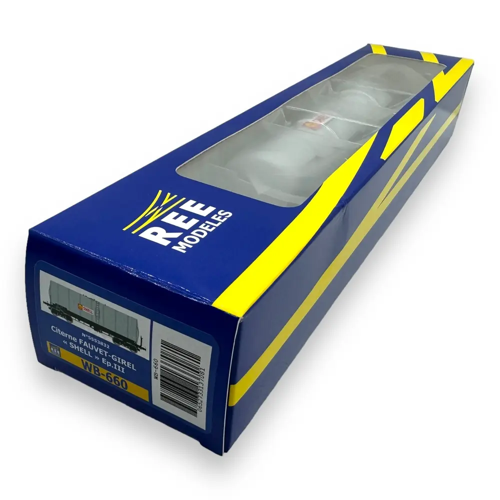 Wagon citerne FAUVET-GIREL "SHELL" - Ree Modèles WB-660 - HO 1/87 - SNCF - Ep III - 2R - 4