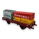 Wagon plat OCEM 29 + 2 cadres - Ree Modèles WB-608 - HO 1/87 - SNCF - Ep III - 2R - 2