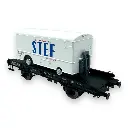 Wagon UFR Mono-Porteur + Fourgon Frigo "STEF" REE Modeles WB651 - HO 1/87 - 2