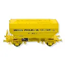 Wagon céréalier Grands Moulins de Coutras jaune - REE MODELES WB733 SNCF HO 1/87 - 2