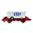 Wagon UFR Mono-Porteur + Fourgon Frigo "STEF" REE Modeles WB652 - HO 1/87 - 3