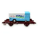 Wagon UFR Mono-Porteur + Fourgon Frigo "GERVAIS" REE Modeles WB653 - HO 1/87 - 3