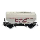 Wagon céréalier CTC gris, châssis noir - REE MODELES WB724 SNCF HO 1/87 - EP III - 2