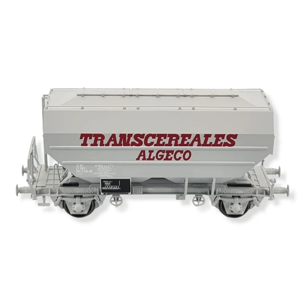Wagon céréalier ALGECO gris - REE MODELES WB728 SNCF HO 1/87 - EP IV - 2