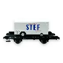 Wagon UFR Mono-Porteur + Fourgon Frigo "STEF" REE Modeles WB651 - HO 1/87 - 3