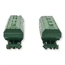 Set 2 Wagons céréaliers UFAC Moulin du Bos vert REE MODELES WB734 SNCF - HO 1/87 - 3