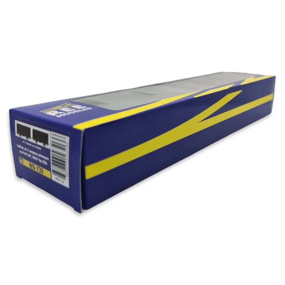 Set 2 Wagons ex-couverts primeurs 20T PLM REE Modèles WB739 - HO 1/87 - SNCF - EP III - 5