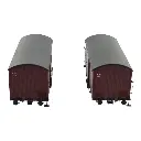 Set 2 Wagons primeurs 10T rouge sideros REE MODELES WB757 - PLM HO 1/87 - EP II - 3