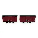 Set de 2 wagons couverts - Ree Modèles VM-030 - HOe/HOm 1/87 - SNCF - Ep III - 2R - 3