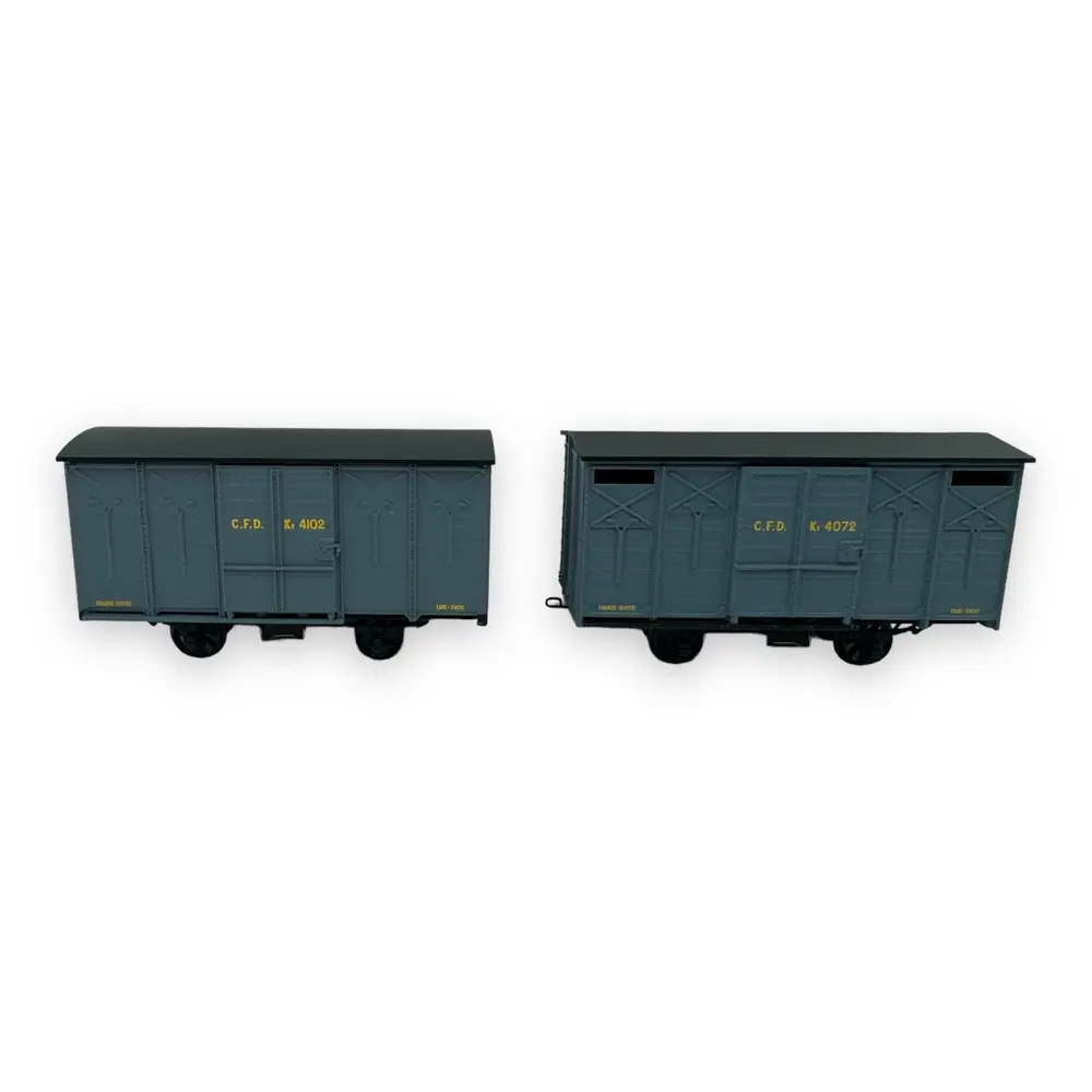 Set de 2 wagons couverts - Ree Modèles VM-028 - HO/HOe 1/87 - CFD - 2R - 3