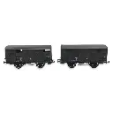 Set 2 Wagons ex-couverts primeurs 20T PLM REE Modèles WB737 - HO 1/87 - SNCF - EP III - 2