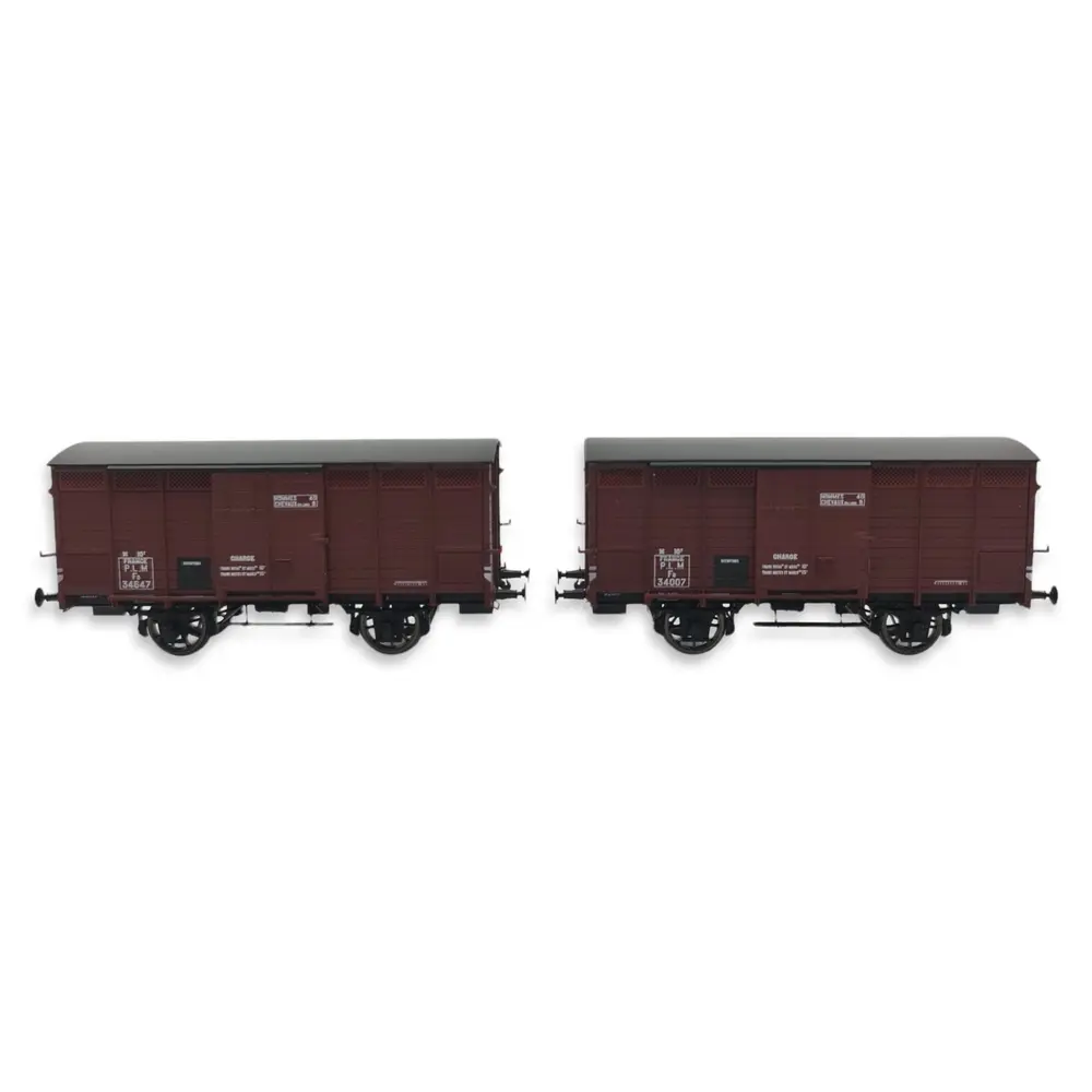Set 2 Wagons primeurs ex-10T Type 2 REE Modèles WB743 - HO 1/87 - PLM - EP II - 2