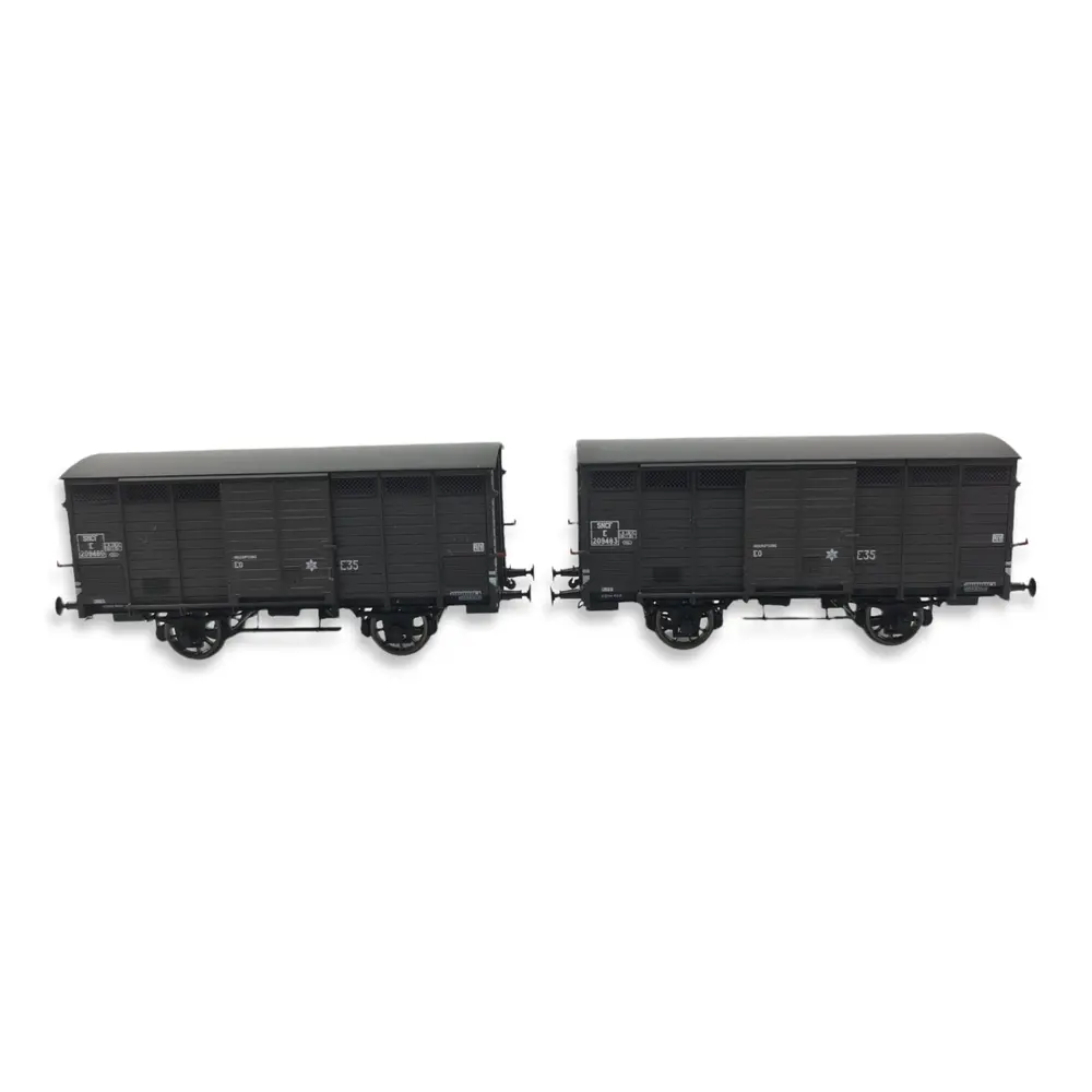 Set 2 Wagons primeurs ex-10T Type 3 REE Modèles WB747 - HO 1/87 - SNCF - EP III - 2