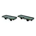 Set de 2 wagons plats - Ree Modèles VM-038 - HO 1/87 - CFD - Ep III - 2R - 2