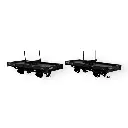 Set 2 wagons plats porte-grumes freinés bruns - Ree Modèles VM037 - HOe/HOm 1/87 - CFC - Ep III - 2R - 2